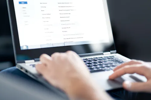 Spam folder email screen